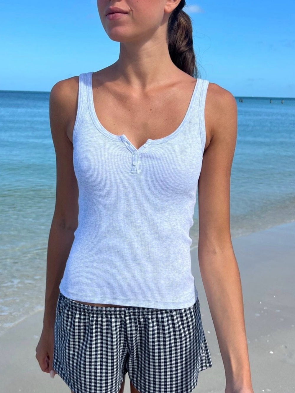 Brandy Melville St. George Light Gray Dalis Tank